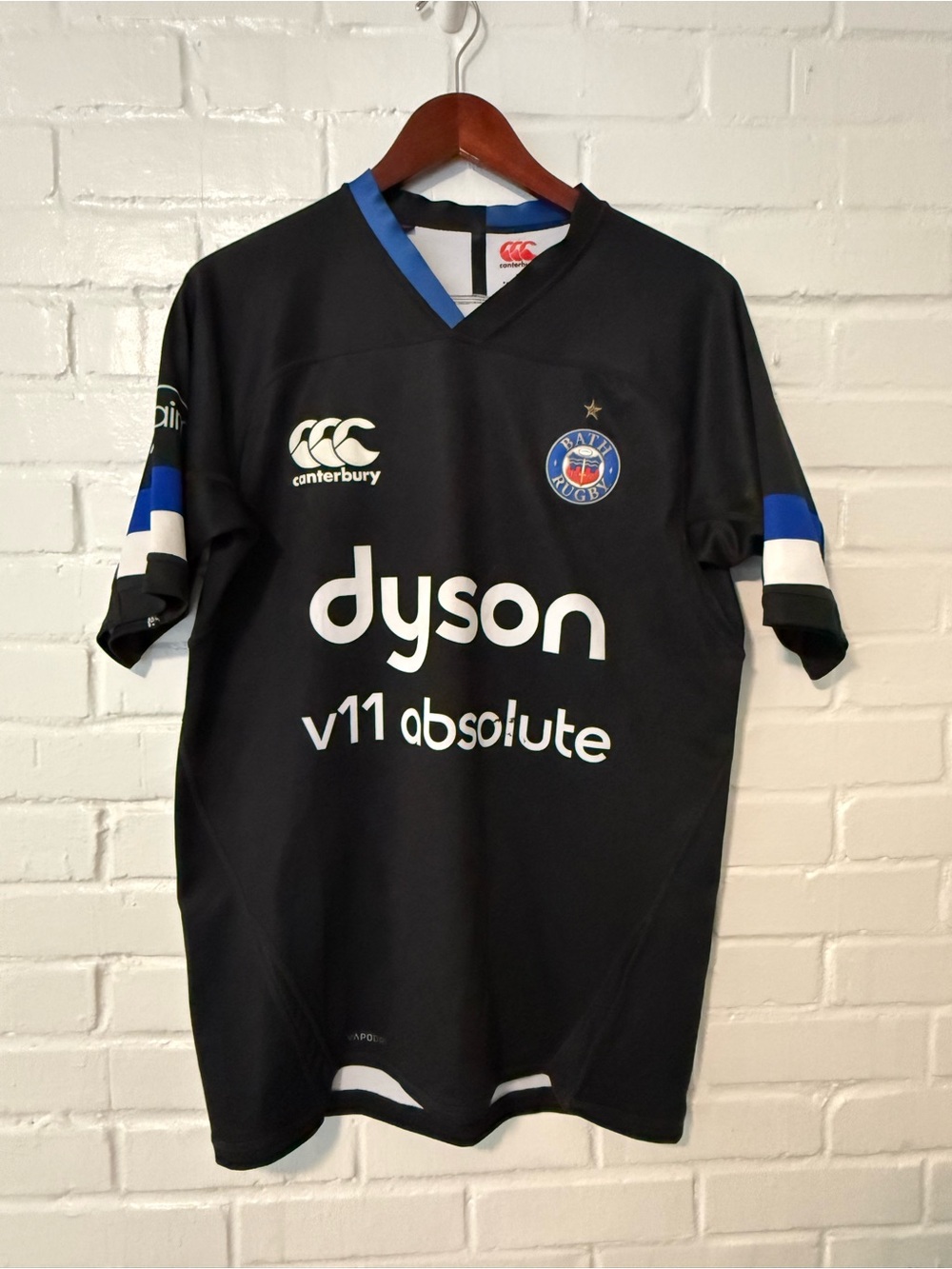 BATH Rugby Shirt with Blue Trim - Dyson V11 Sponsor